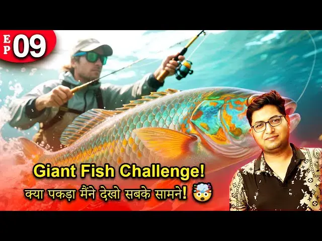 'Video thumbnail for Giant Fish Challenge! क्या पकड़ा मैंने देखो सबके सामने! 🤯 | VRrtro #VRrtro'
