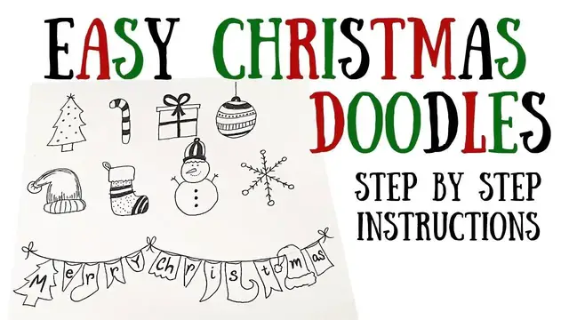 'Video thumbnail for Easy Christmas Doodles'