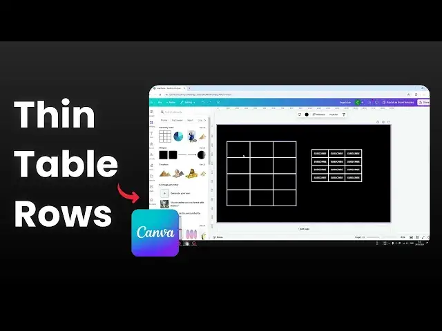 'Video thumbnail for How to Make Rows Thinner in Canva Table'