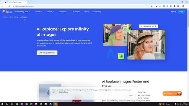 'Video thumbnail for How to Replace any object using AI fotor.com'