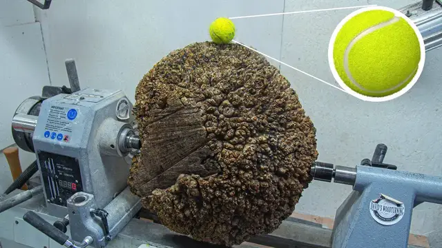 'Video thumbnail for Woodturning – Gigantic Burl to Wooden Bowl'