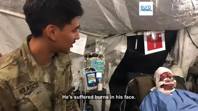 'Video thumbnail for Drones transport blood to battlefield for life-saving medical attention in NATO exercise'