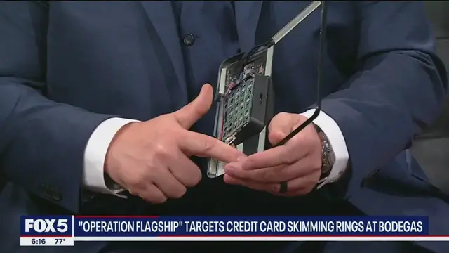 'Video thumbnail for NYPD, FBI 'Operation flagship' targets credit card skimming'