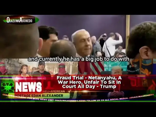 'Video thumbnail for Fraud Trial - Netanyahu, A War Hero, Unfair To Sit In Court All Day - Trump'