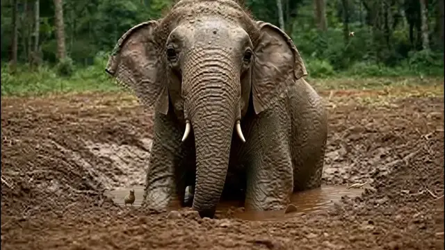 'Video thumbnail for excavator try to rescue pity elephant in mud'