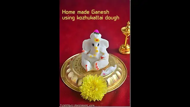 'Video thumbnail for Homemade Ganesha using kozhukattai dough - Eco friendly Ganesha'