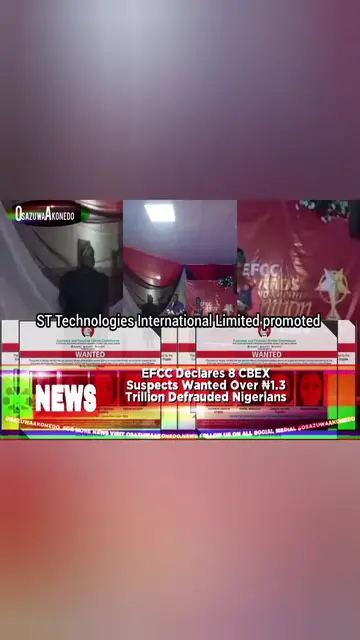 'Video thumbnail for EFCC Declares 8 CBEX Suspects Wanted Over ₦1.3 Trillion Defrauded Nigerians '