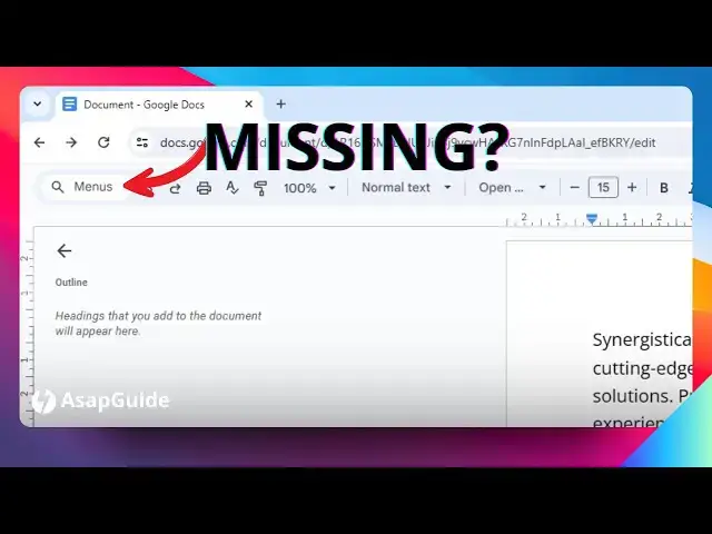 'Video thumbnail for How to Restore Missing File Menu on Google Docs'