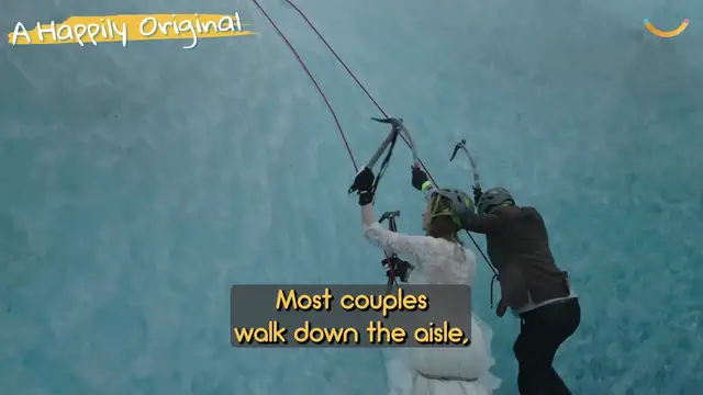 'Video thumbnail for Couple Elope To Iceland For Stunning Ice Climb Wedding'
