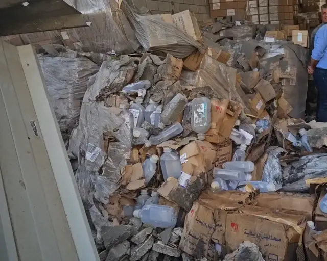 'Video thumbnail for Gaza medical supplies warehouse hit in Israeli attack'