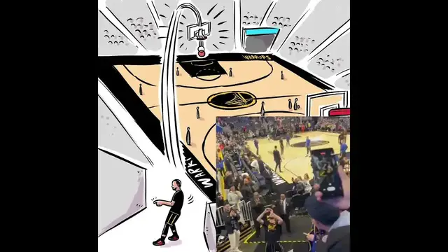 'Video thumbnail for heatcheck: stephen curry scores incredible shot for golden state warriors'