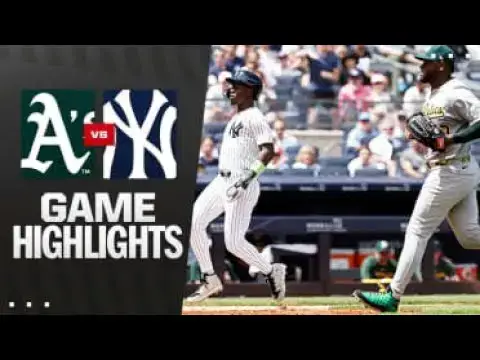 'Video thumbnail for Athletics at New York Yankees Full-Game Highlights! | 06/29/2025'
