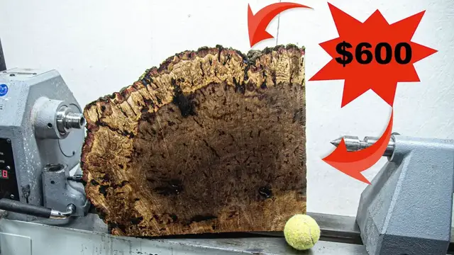 'Video thumbnail for Woodturning - $600 Oak Burl Bowl'