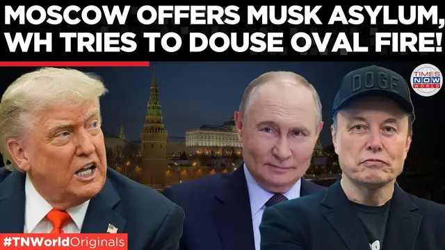 'Video thumbnail for Russia Signals ASYLUM for Musk if Feud With Trump Reaches Boiling Point! | Times Now World'