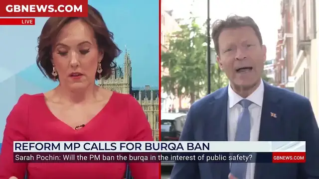 'Video thumbnail for WATCH: Richard Tice finally reveals stance on banning the Burka after fierce GB News grilling: 'I am for it!''