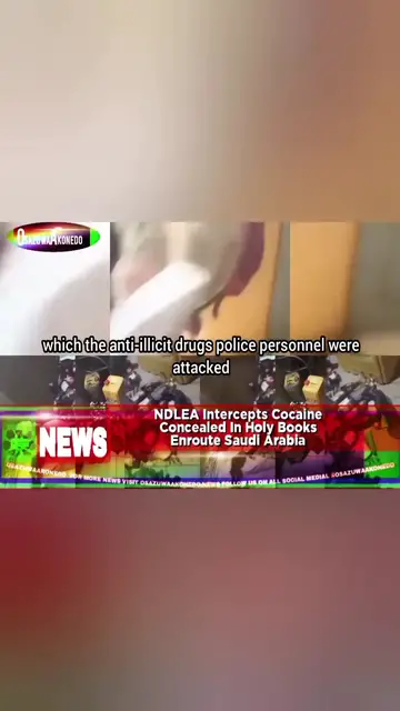 'Video thumbnail for NDLEA Intercepts Cocaine Concealed In Holy Books Enroute Saudi Arabia '