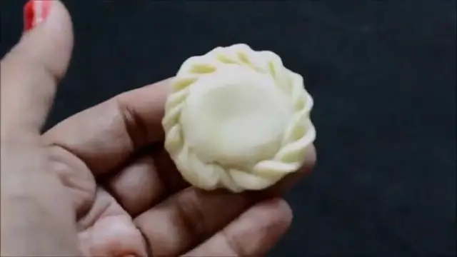 'Video thumbnail for How to make badusha swirls shape / Balushahi Shape'