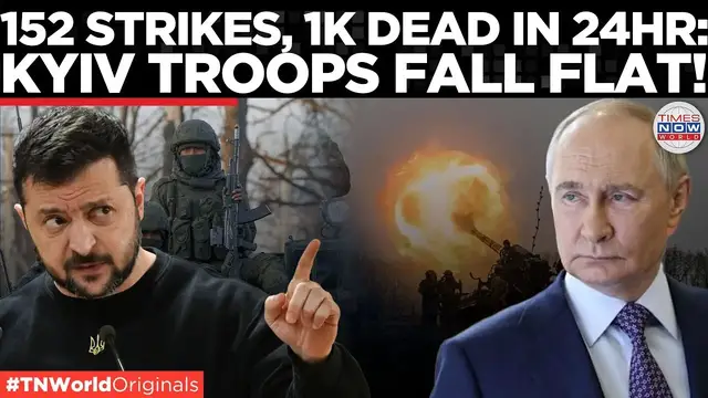 'Video thumbnail for Putin Redraws Frontline Near Dnipro, 1,000 Dead in 24 Hours, 13 Depots Gone| Times Now World'