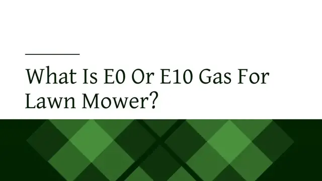 'Video thumbnail for What Is E0 Or E10 Gas For Lawn Mower'