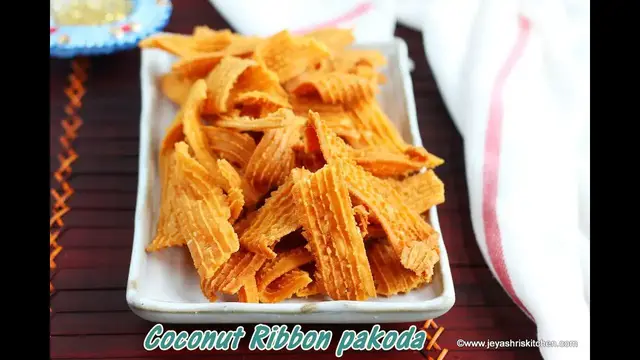 'Video thumbnail for Coconut Ribbon pakoda recipe'