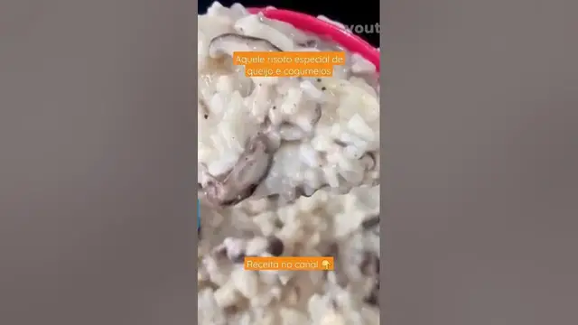 'Video thumbnail for eu AMO #risoto e com cogumelo então, nem se fala! #receita completa no canal!'