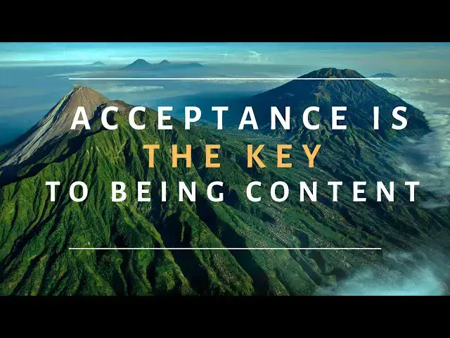 'Video thumbnail for Acceptance is key to Happiness'