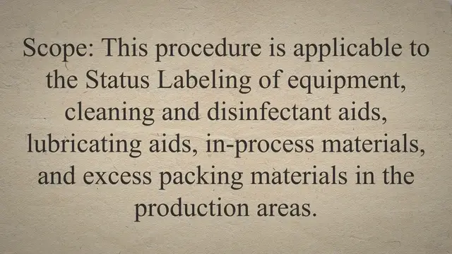 'Video thumbnail for SOP on Status Labeling in Pharmaceutical Department'