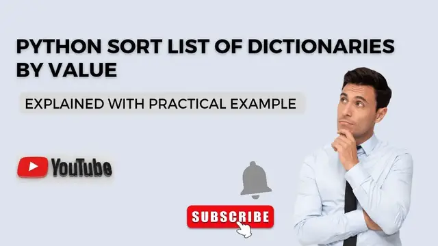 'Video thumbnail for Python Sort List of Dictionaries by Value - Python Tutorial'