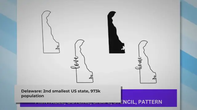 'Video thumbnail for Delaware Map – Outline, Printable State, Shape, Stencil, Pattern'