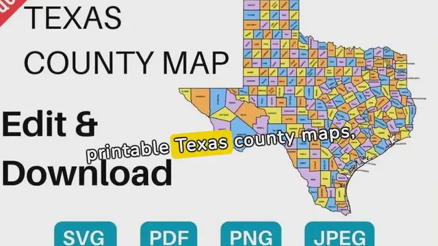 'Video thumbnail for Texas County Map Printable'