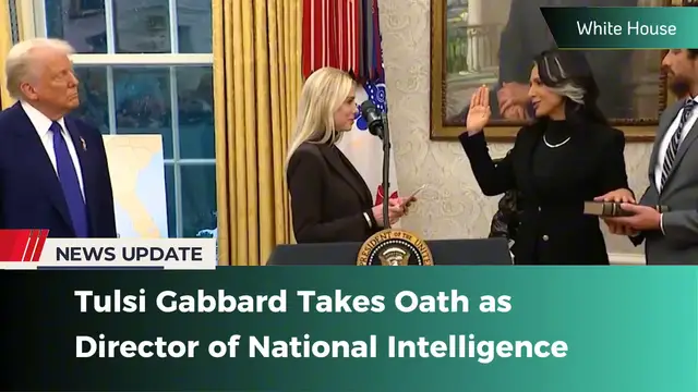 'Video thumbnail for Tulsi Gabbard Takes Oath as Director of National Intelligence'