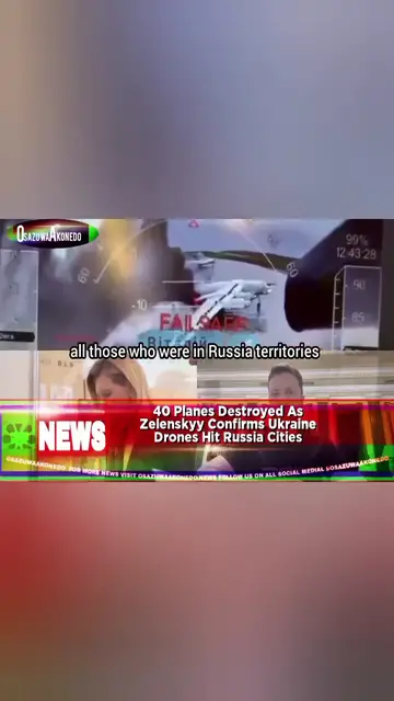 'Video thumbnail for 40 Planes Destroyed As Zelenskyy Confirms Ukraine Drones Hit Russia Cities '