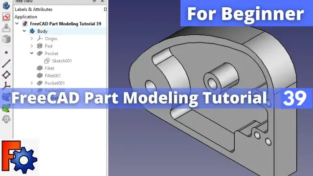 'Video thumbnail for FreeCAD Part Modeling Tutorial 39  | FreeCAD Tutorial | FreeCAD Part Design | Mechnexus |'
