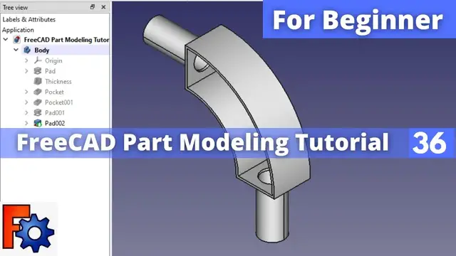 'Video thumbnail for FreeCAD Part Modeling Tutorial 36 | FreeCAD Tutorial | FreeCAD Part Design | Mechnexus |'