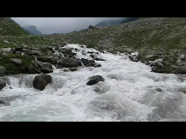 'Video thumbnail for Ice cold glacier water flow in Sonamarg Kashmir'