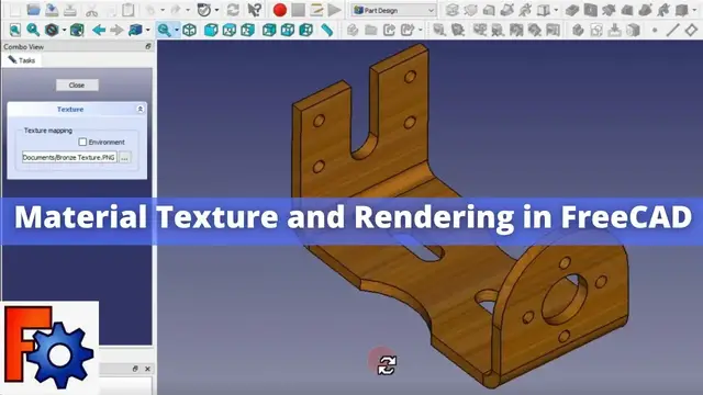 'Video thumbnail for Material Texture and Rendering in FreeCAD | FreeCAD | FreeCAD Rendering | FreeCAD Texture |'