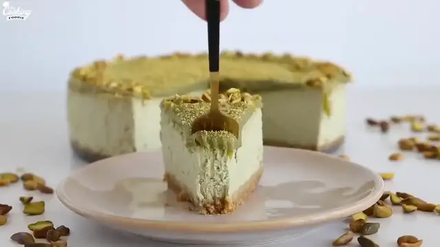 'Video thumbnail for Creamy Pistachio Cheesecake – No-Bake & Irresistible!'