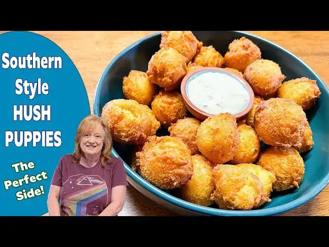 'Video thumbnail for SOUTHERN HUSH PUPPIES The Perfect Side or Appetizer Recipe'