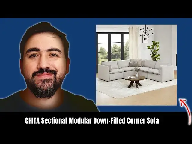 'Video thumbnail for CHITA Sectional Modular Down-Filled Corner Sofa'