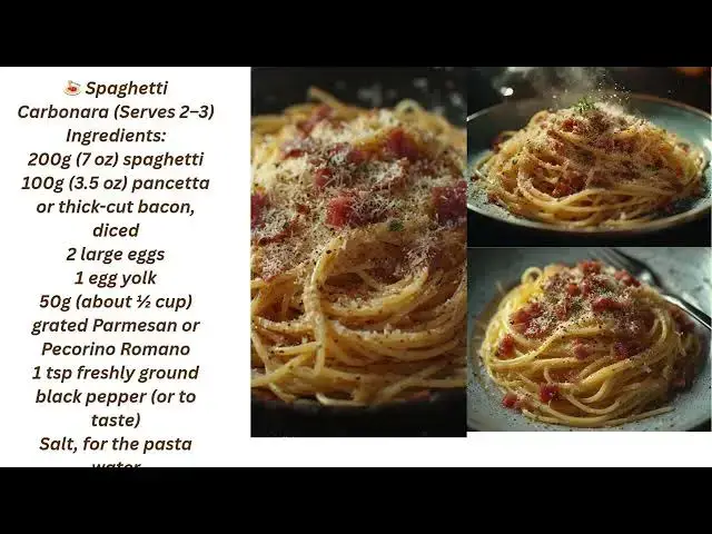 'Video thumbnail for How to make spaghetti carbonana'