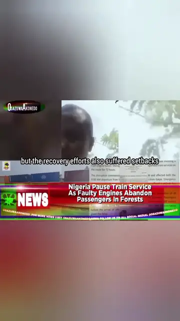 'Video thumbnail for Nigeria Pause Train Service As Faulty Engines Abandon Passengers In Forests '
