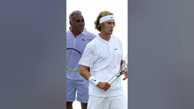 'Video thumbnail for Mansur Bahrami teaches Rublev how to serve in doubles matches #shorts'