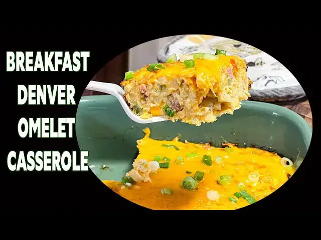 'Video thumbnail for DENVER OMELET CASSEROLE, Egg & Hashbrown Breakfast, Brunch or Dinner'