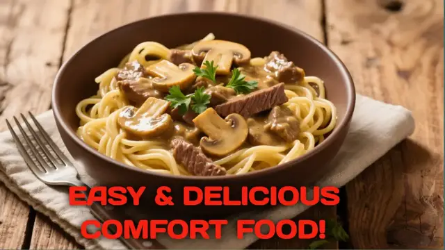 'Video thumbnail for Classic Beef Stroganoff: A Comforting, Creamy Family Favorite'