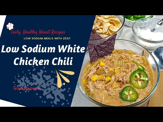 'Video thumbnail for Low Sodium White Chicken Chili'