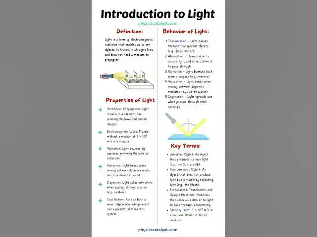 'Video thumbnail for Introduction to Light #class10science'
