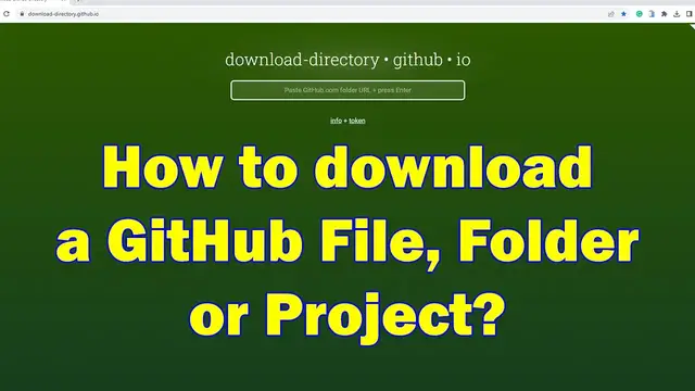 'Video thumbnail for How to download a GitHub file, folder, or project?'