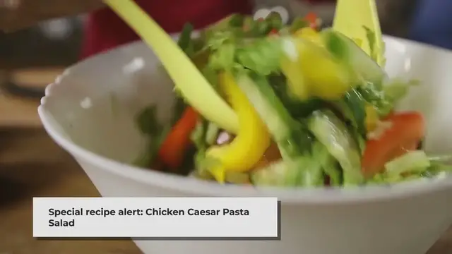 'Video thumbnail for Chicken Caesar Pasta Salad Recipe: A Delicious Twist on a Classic'