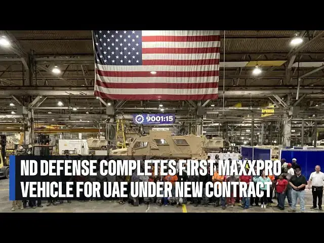 'Video thumbnail for ND Defense Completes First MaxxPro Vehicle for UAE Under New Contract #Military #Defense #UAE'