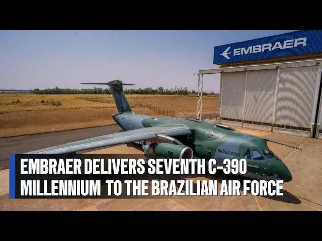 'Video thumbnail for Embraer Delivers the Seventh C-390 Millennium Multi-mission Aircraft to the Brazilian Air Force'